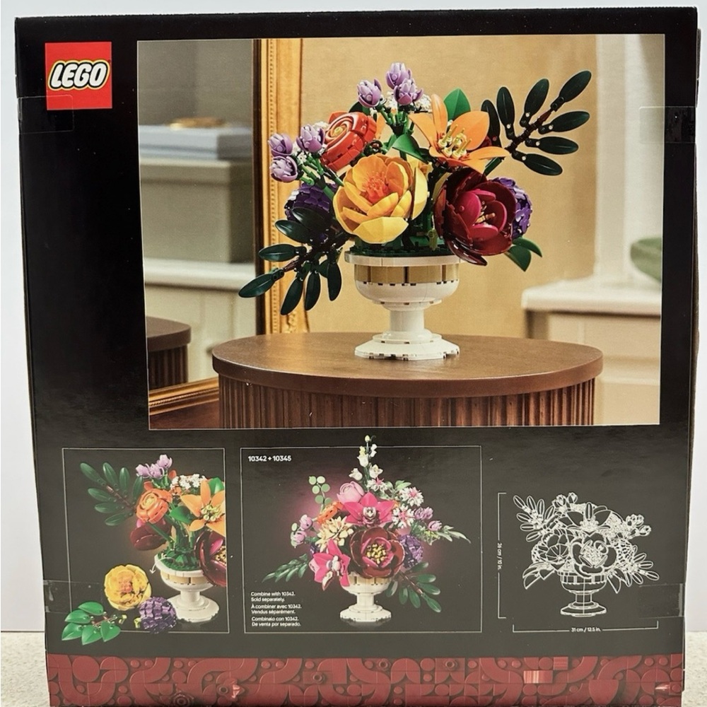 LEGO Botanicals Colorful Floral Arrangement Buildable Flower Decor Gift Set NIB - Picture 3 of 5